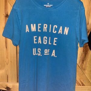 American Eagle Outfitters Blue Graphic Tee